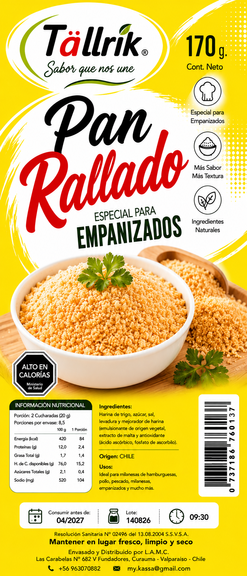Etiqueta de Pan rallado Tallrik